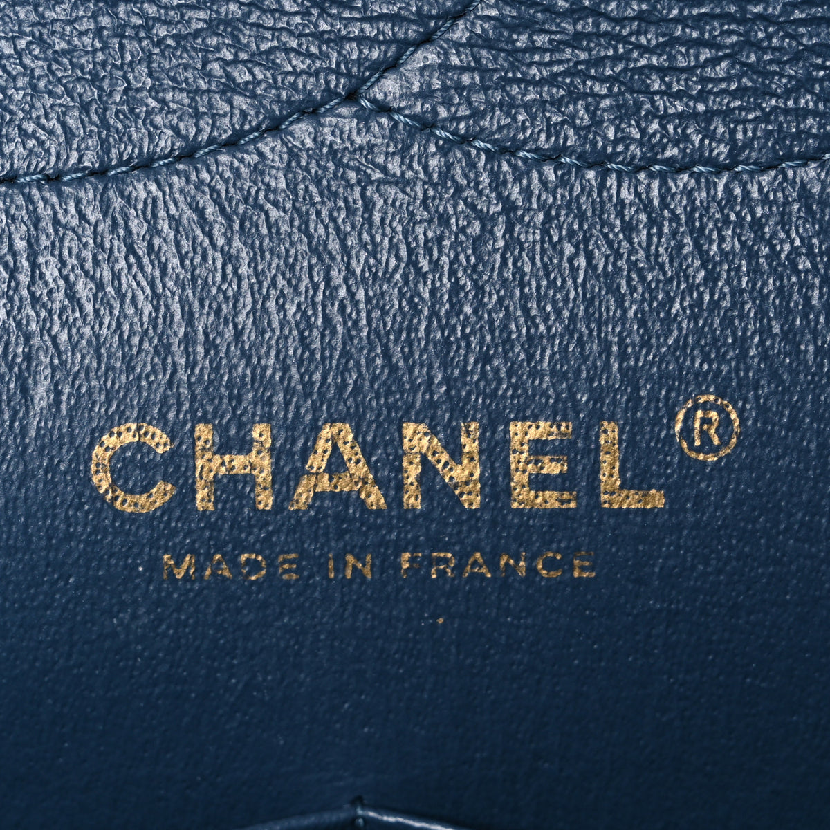 Chanel Metallic Caviar Quilted Jumbo Double Flap Blue 6 of 10