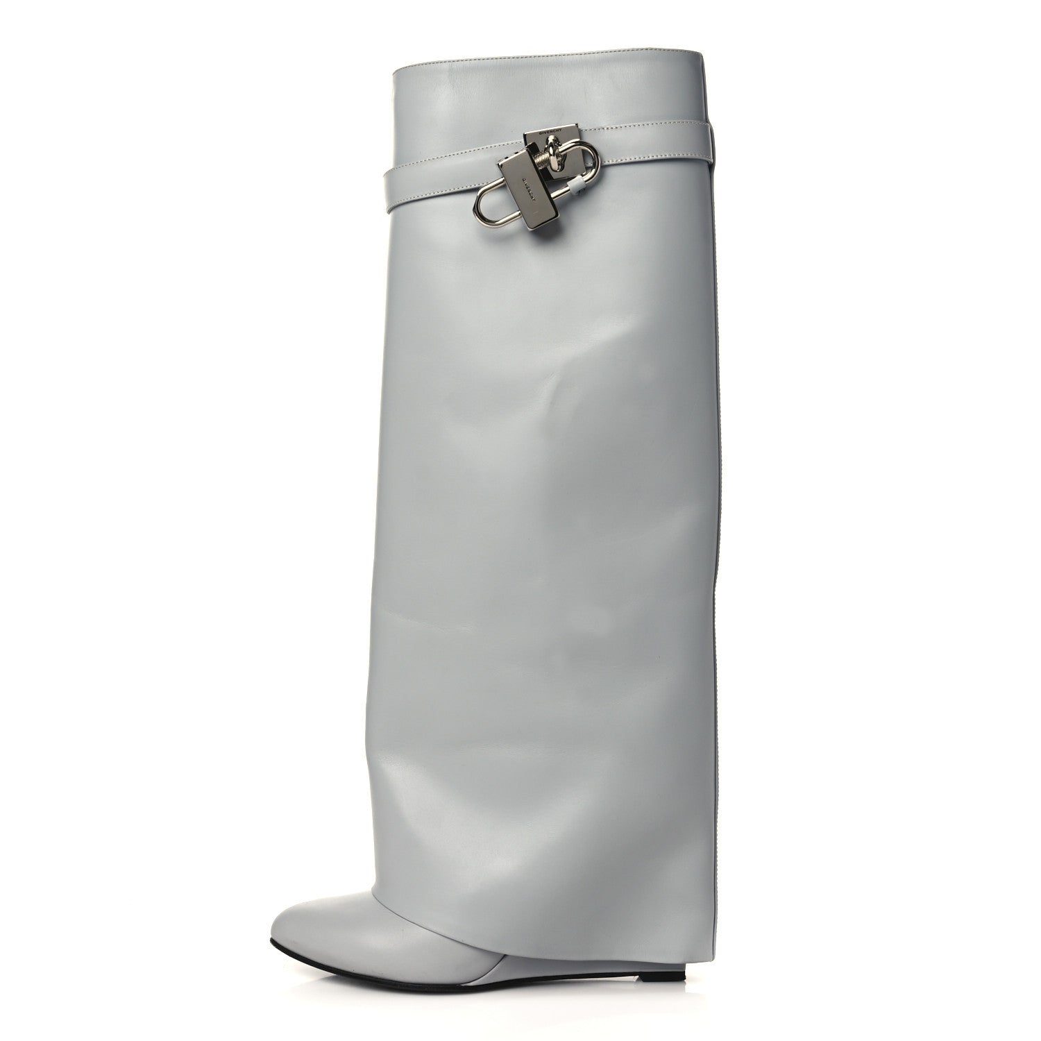 Givenchy Box Calfskin Shark Lock Pant Boots 38 Grey 1 of 7