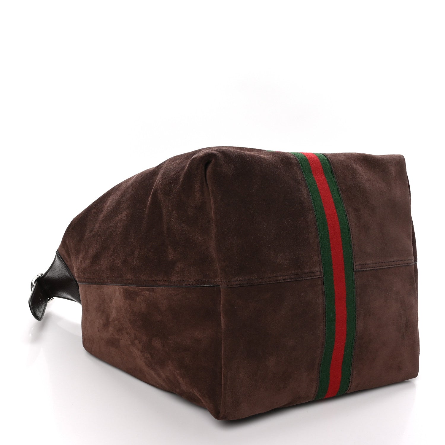 Gucci Suede Textured Dollar Calfskin Web Medium Jackie 1961 Crossbody Bag Brown 5 of 13
