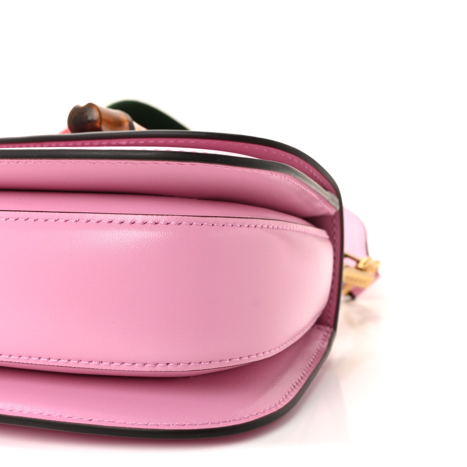 Gucci Boarded Dyana Lux Calfskin Web Mini Bamboo 1947 Top Handle Bag Nice Pink 9 of 9