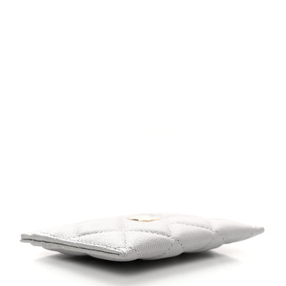 Chanel Caviar Quilted Card Holder Grey 4 of 9