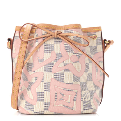 Louis Vuitton Damier Azur Tahitienne Nano Noe Rose Ballerine 1 of 11