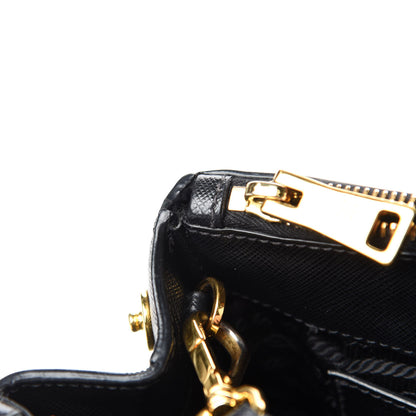 Prada Saffiano Small Galleria Double Zip Tote Black 10 of 13