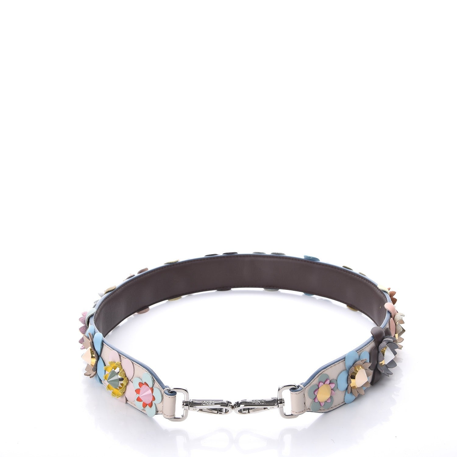 Fendi Vitello Dolce Flowerland Studded Strap You Camelia Moresco Multicolor 4 of 10