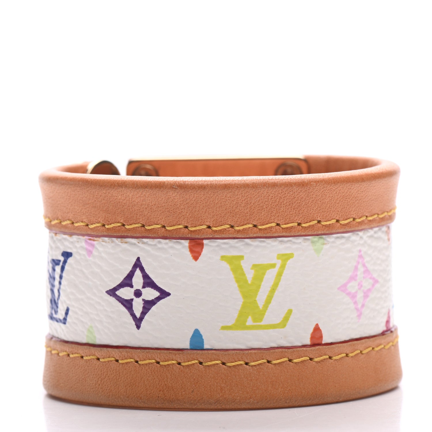 Louis Vuitton Monogram Multicolor S Lock Bracelet White 3 of 8