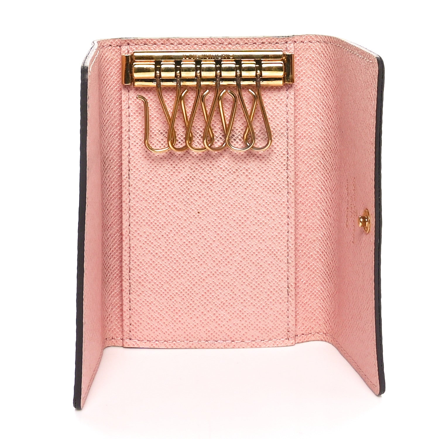 Louis Vuitton Damier Ebene Multicles 6 Key Holder Rose Ballerine 6 of 9
