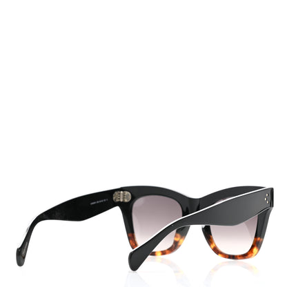 Celine Acetate Polarized Cat Eye Sunglasses CL4004IN Havana Black 4 of 7