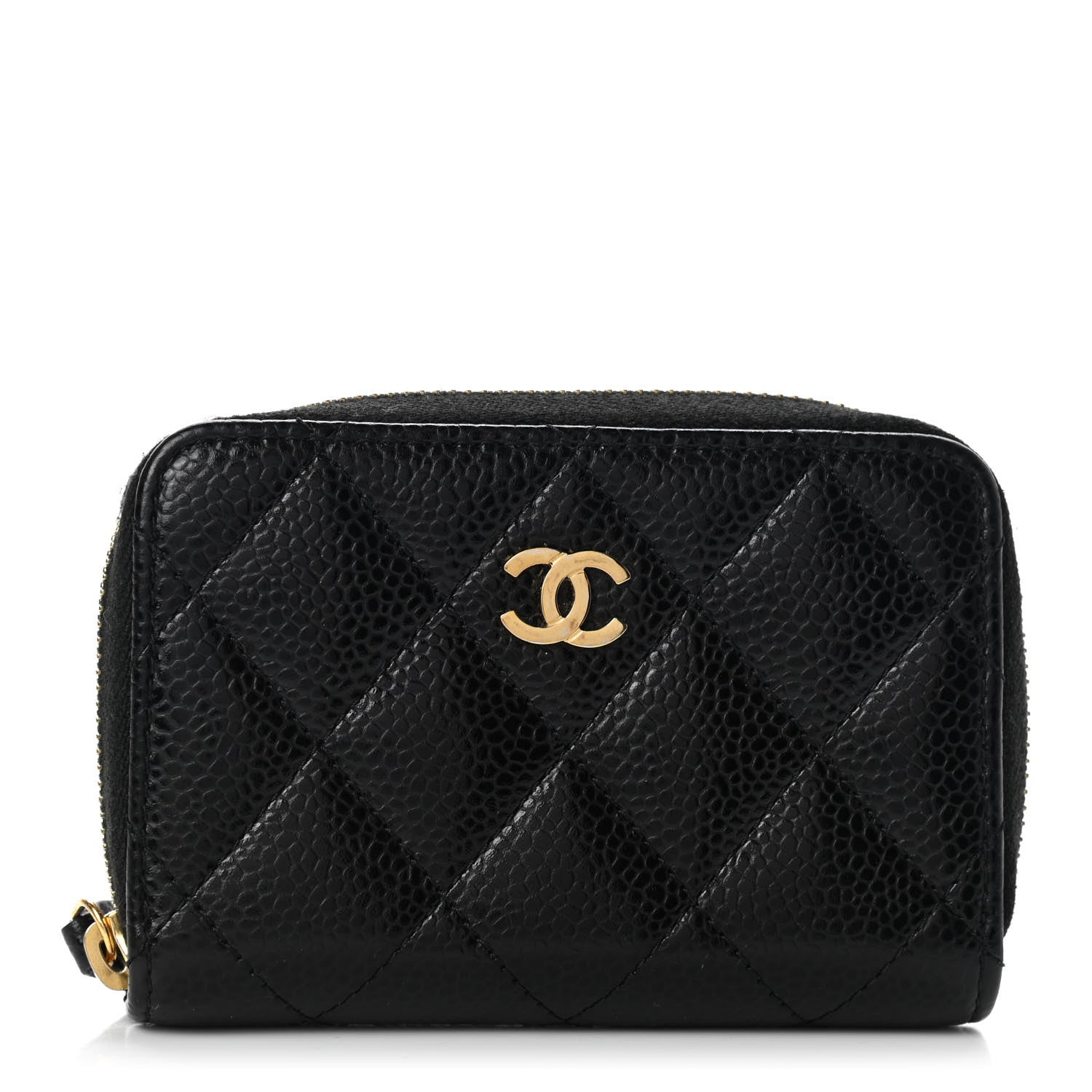 Chanel Caviar Quilted Zip Coin Purse Black 1 of 7