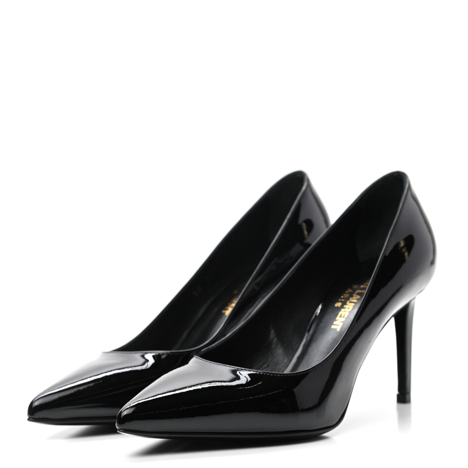 Saint Laurent Patent Classic Paris 105 Escarpin Pumps 35.5 Black 3 of 8