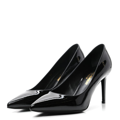 Saint Laurent Patent Classic Paris 105 Escarpin Pumps 35.5 Black 3 of 8