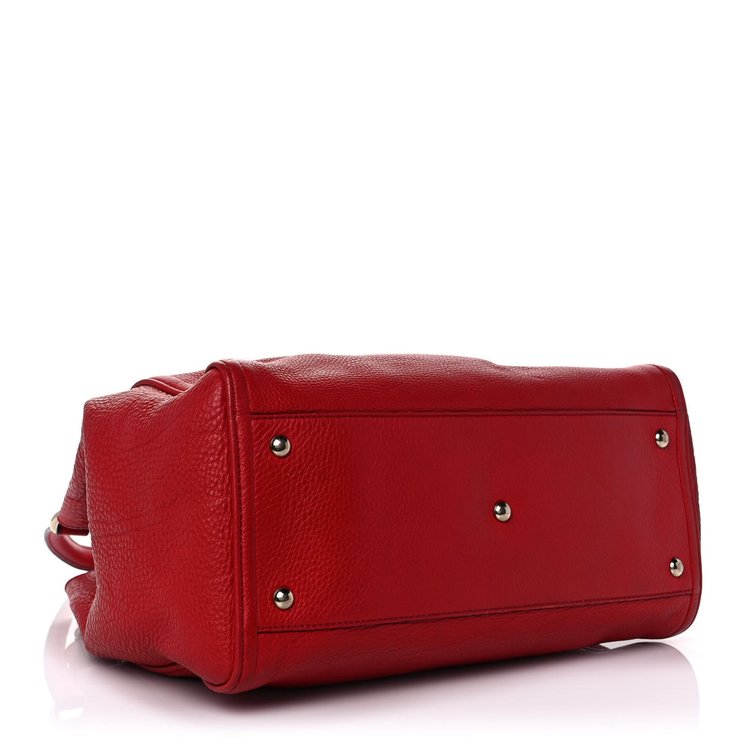 Pebbled Calfskin Medium Soho Shoulder Bag Red