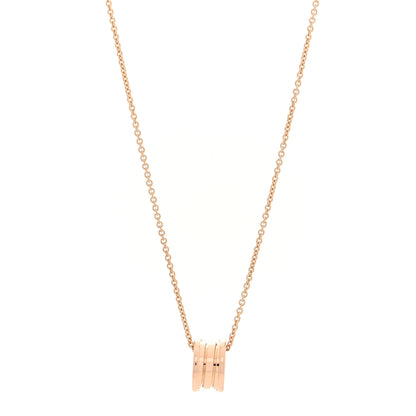 Bulgari 18K Rose Gold B.Zero1 Pendant Necklace 1 of 6