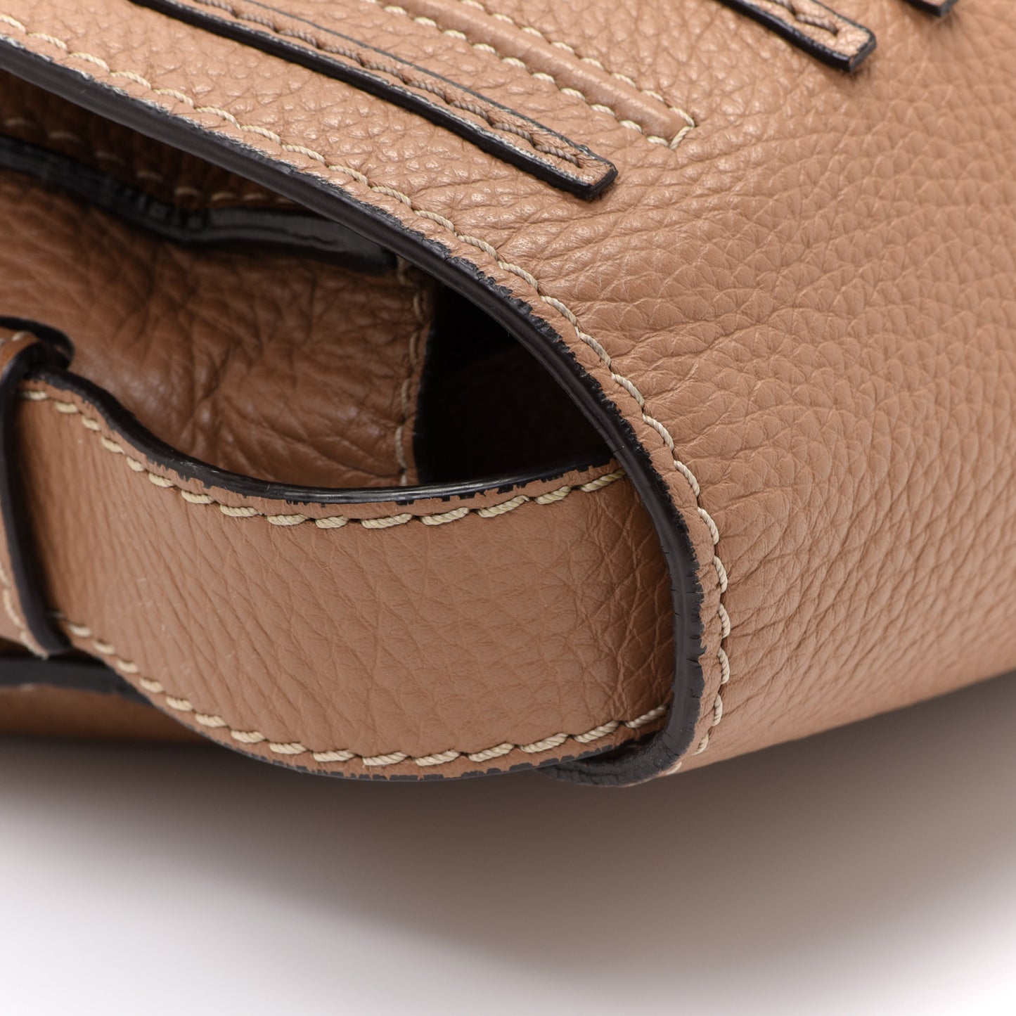 Calfskin Medium Marcie Round Crossbody Bag Nut