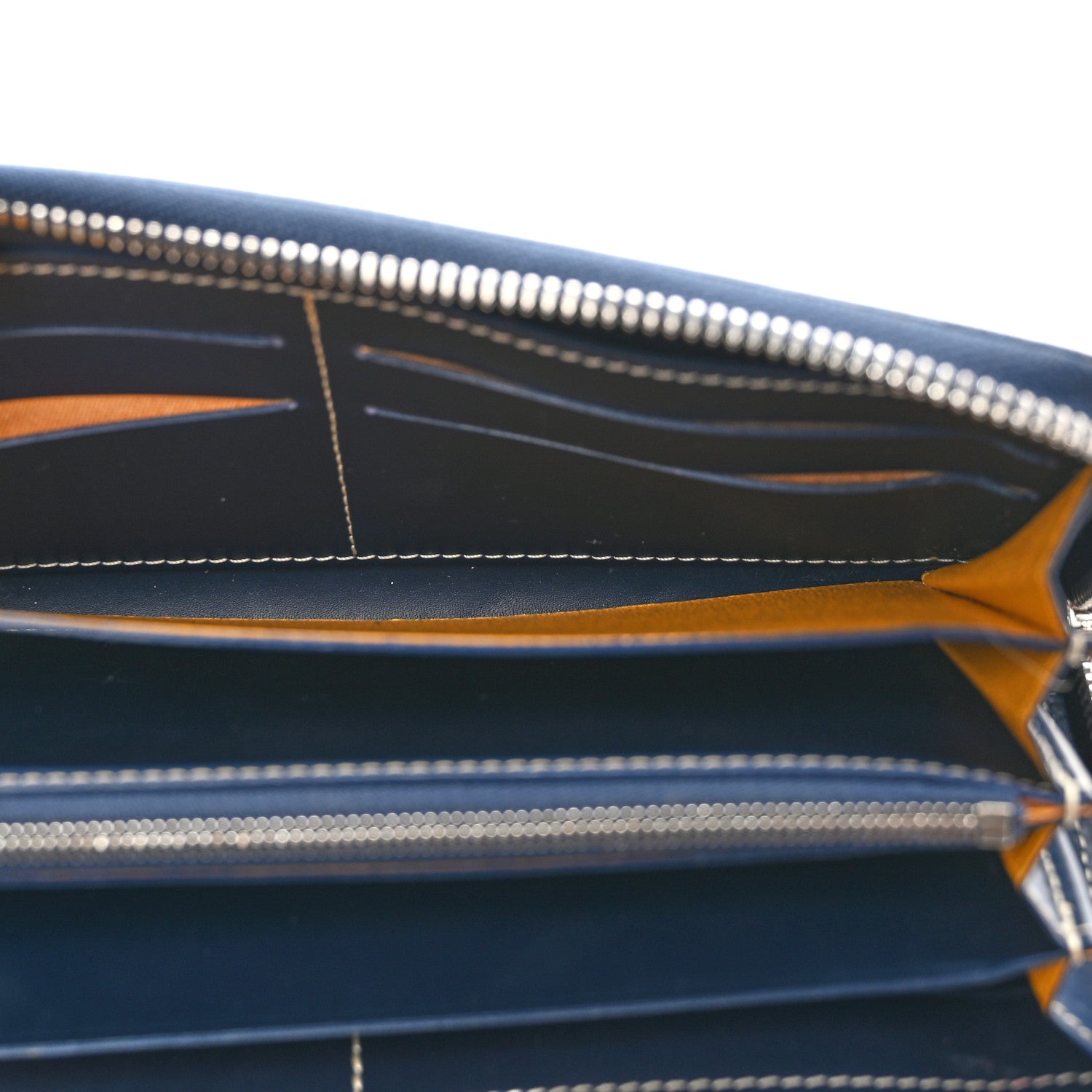 Goyard Goyardine Matignon Zip Around GM Wallet Blue 5 of 8