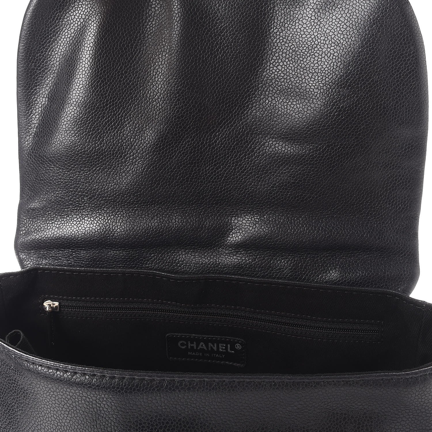 Chanel Caviar Half Moon Large Flap Black 8 of 10
