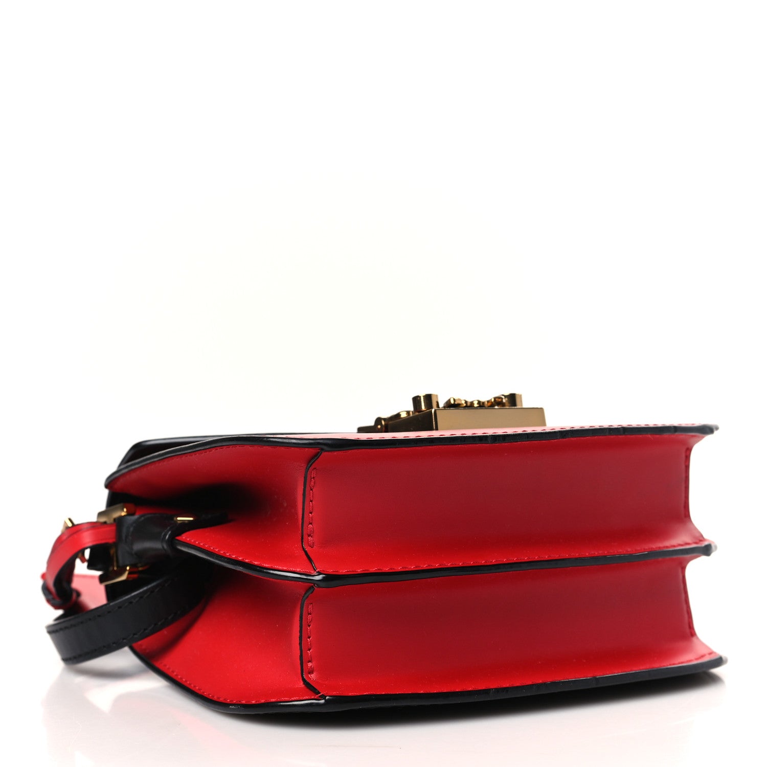 MCM Calfskin Mini Patricia Crossbody Bag Red Black 4 of 8