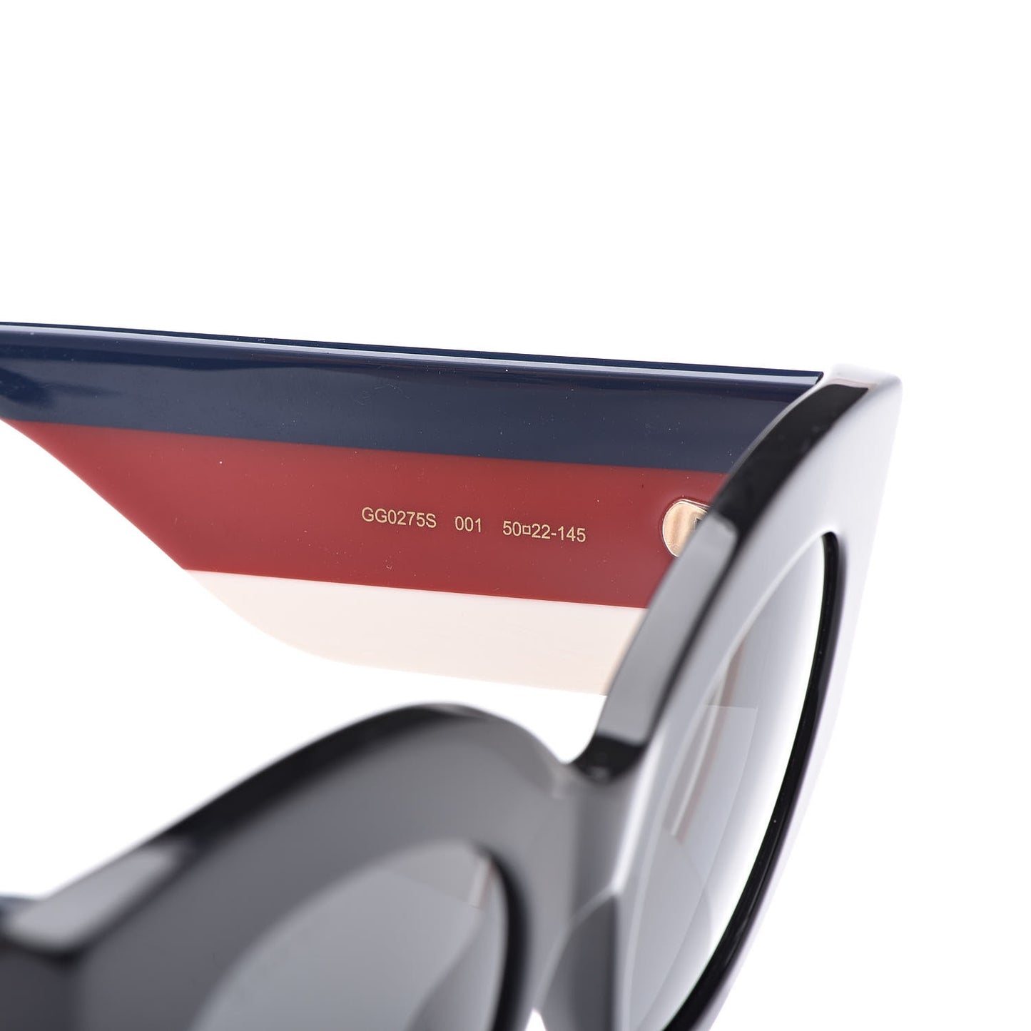 Acetate Oversized Rectangle Frame Web Sunglasses GG 0275/S Black