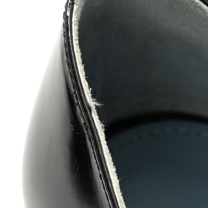 Prada Vernice Logo Bow Ballerina Flats 38 Black 10 of 10