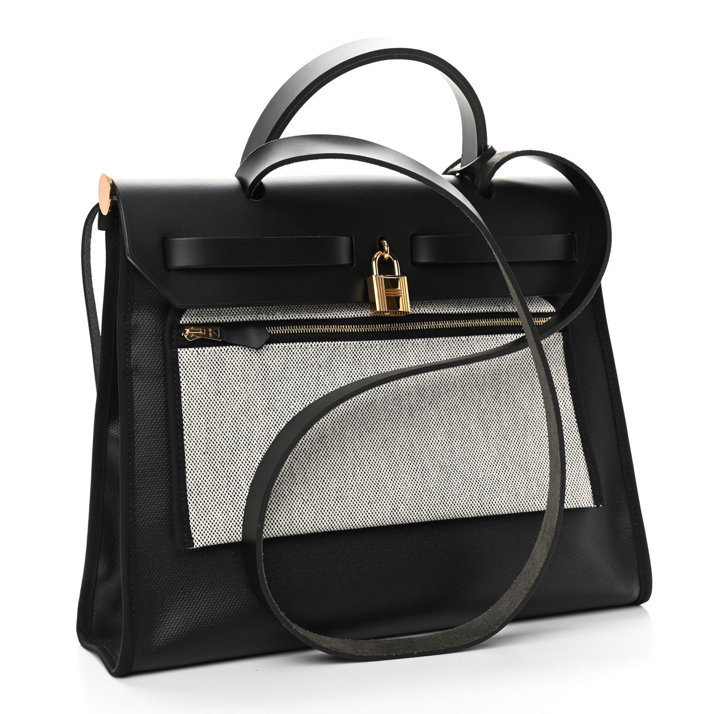 Toile H Berline Vache Hunter Herbag Zip PM 31 Black Ecru