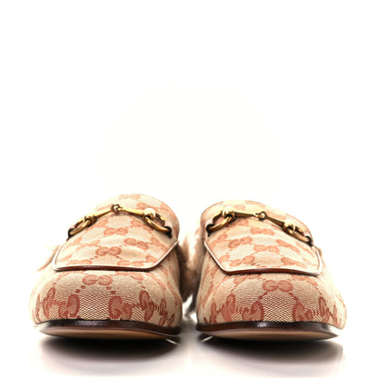 Gucci GG Monogram Fur Mens Princetown Slippers 7.5 Beige Ruggine Rust 2 of 9