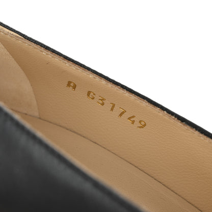 Chanel Lambskin Patent Cap Toe CC Pumps 36 Black 9 of 12