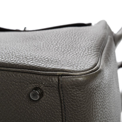 Hermes Taurillon Clemence Lindy 30 Etain Bleu Indigo 9 of 11