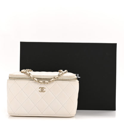 Chanel Caviar Quilted Small Vanity Case With Chain White 13 of 13