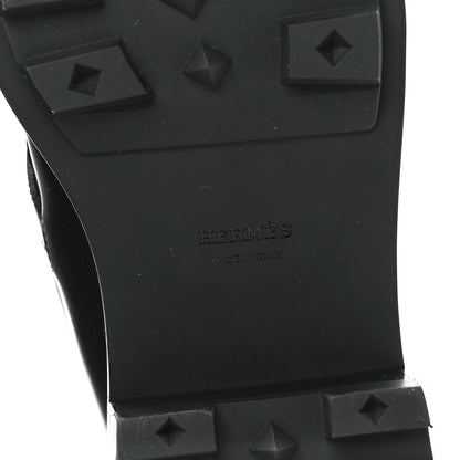 Hermes Glossed Calfskin Funk Ankle Boots 38.5 Black 6 of 9