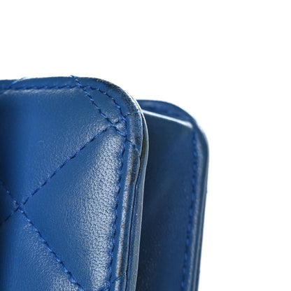 Chanel Lambskin Quilted Wallet On Chain WOC Blue 11 of 11