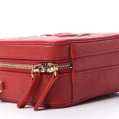 Chanel Caviar Quilted Small CC Filigree Vanity Case Red 6 of 11