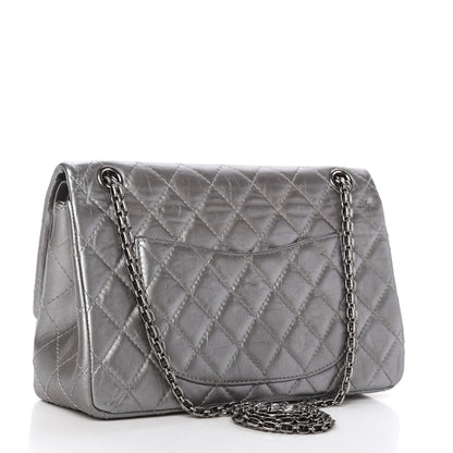 Chanel Metallic Aged Calfskin Quilted 2.55 Reissue 226 Flap Silver 3 of 11