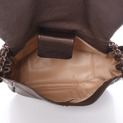 Chanel Metallic Deerskin Small Luxe Ligne Flap Bronze 6 of 10