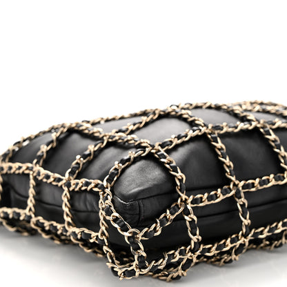 Chanel Lambskin Large Shopping Chain Tote Black 8 of 9