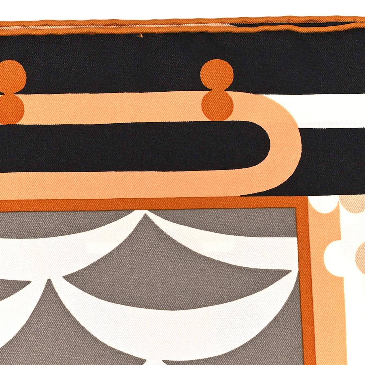 Silk Parade En Fanfare Scarf 90 Camel Black Beige Rose