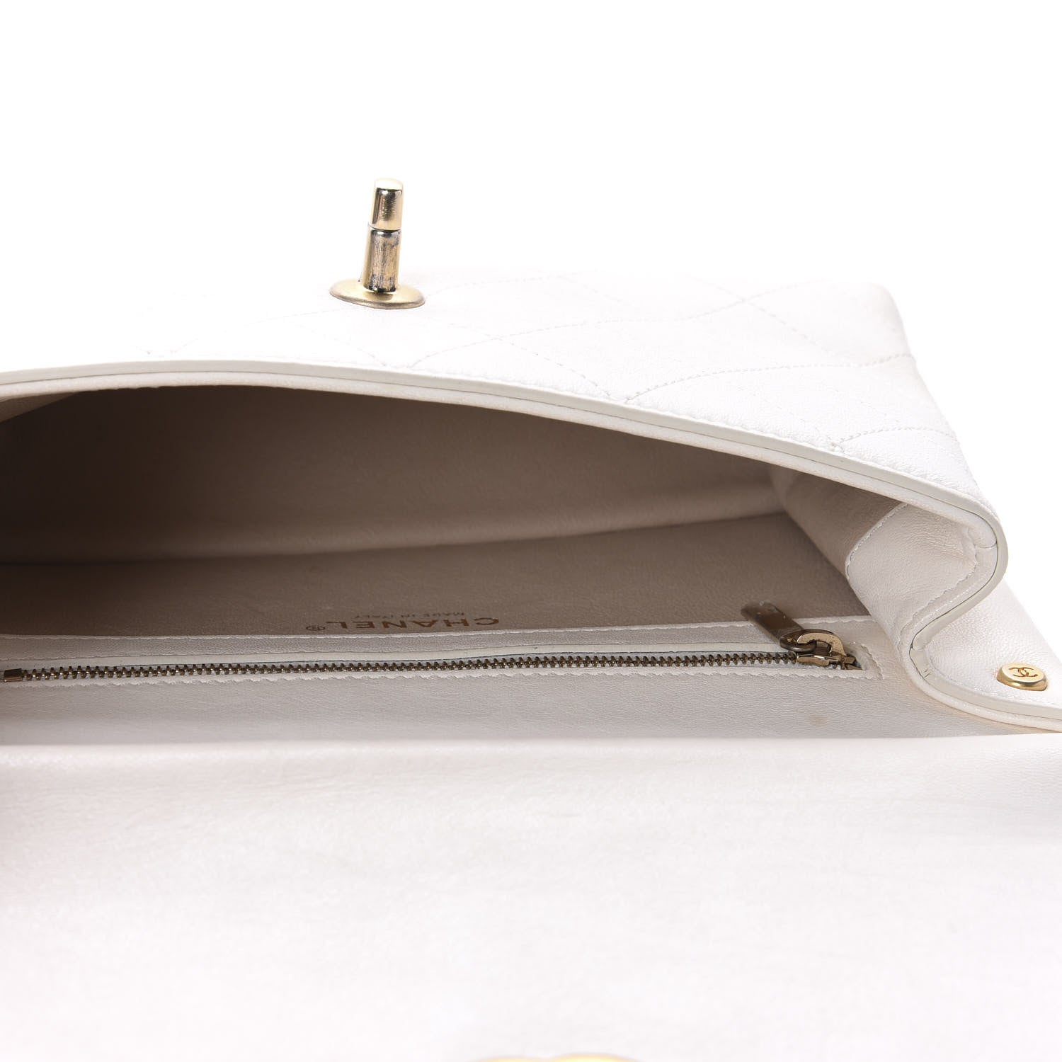 Chanel Lambskin Quilted Small Coco Lux Flap White 5 of 10