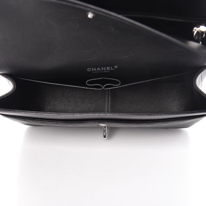 Chanel Lambskin Chevron Quilted Jumbo Double Flap Black 5 of 14