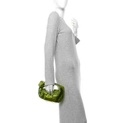 Bottega Veneta Metallic Crushed Calfskin Mini Jodie Chlorophyll 2 of 10