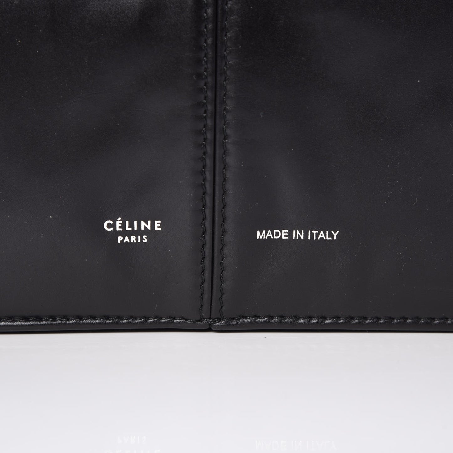 Paperweight Calfskin Medium Tri-Fold Bag Black