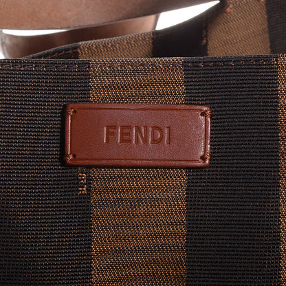 Fendi Pequin Striped Shopping Tote Tobacco 5 of 10