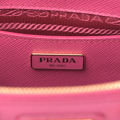 Prada Saffiano Lux Micro Galleria Double Zip Tote Fuxia 6 of 17