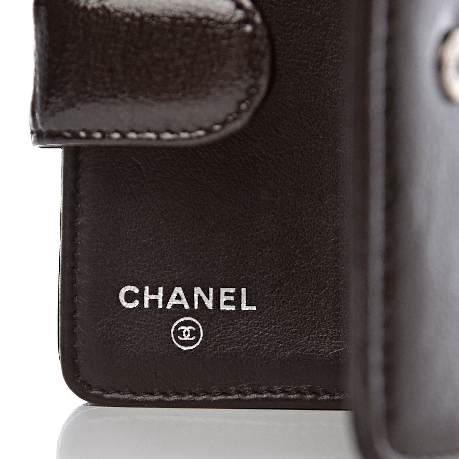 Chanel Patent Goatskin Compact French Wallet Brown 7 of 10