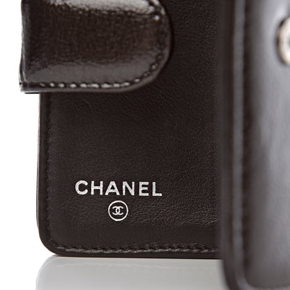 Chanel Patent Goatskin Compact French Wallet Brown 7 of 10