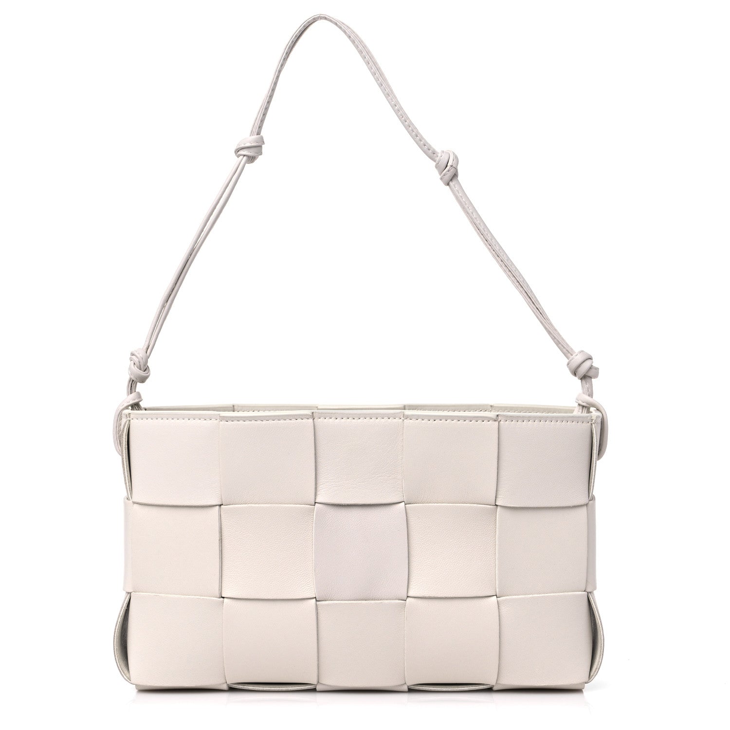 Bottega Veneta Calfskin Maxi Intrecciato Cassette Pouch On Strap Chalk 1 of 8