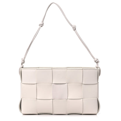 Bottega Veneta Calfskin Maxi Intrecciato Cassette Pouch On Strap Chalk 1 of 8