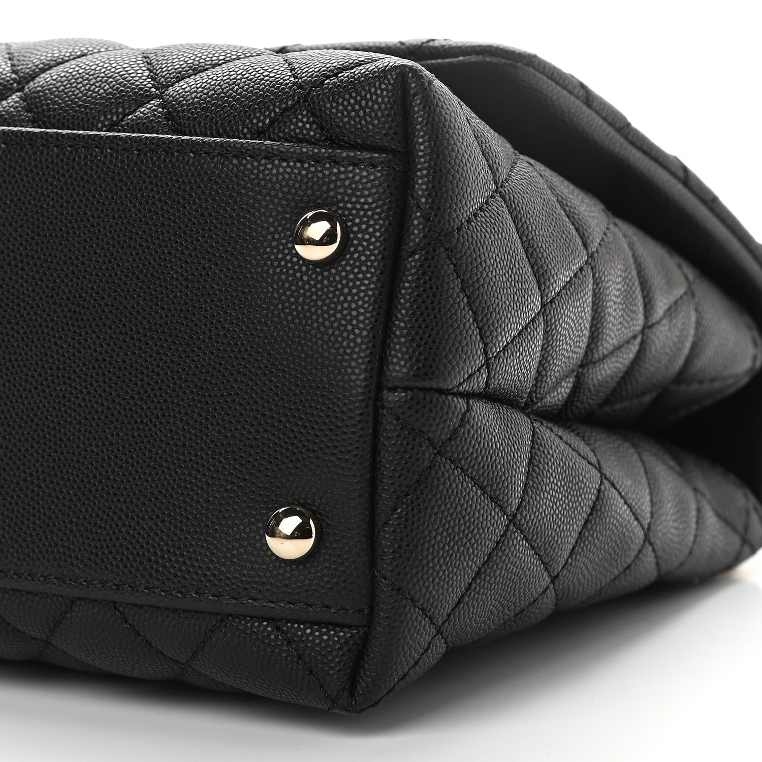 Chanel Caviar Quilted Small Coco Handle Flap Black 9 of 10