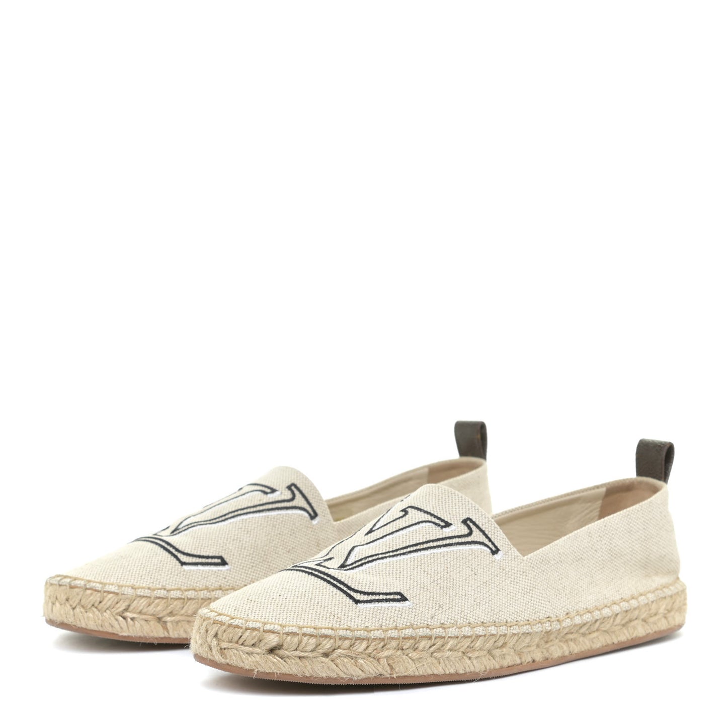Canvas Seashore Espadrille Flats 39 Ecru
