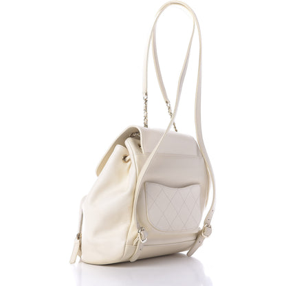 Chanel Caviar Quilted Business Affinity Backpack White 2 of 10