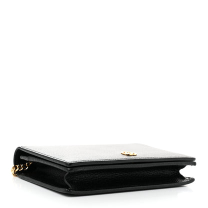 Gucci Calfskin Mini GG Marmont Chain Wallet Black 4 of 10