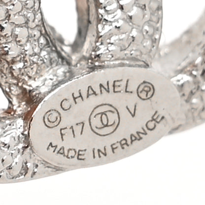 Chanel Crystal Mini CC Earrings Silver 4 of 4