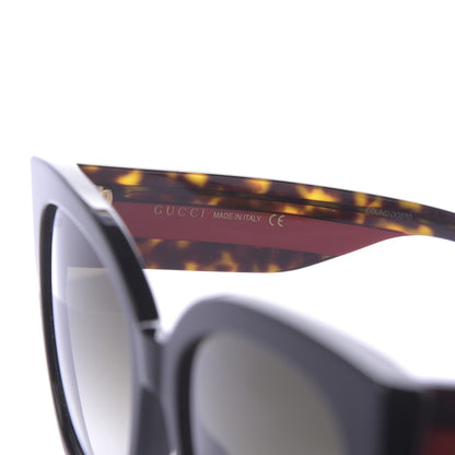 Gucci Acetate Square Frame Web Sunglasses GG0059S Black Tortoise 6 of 7